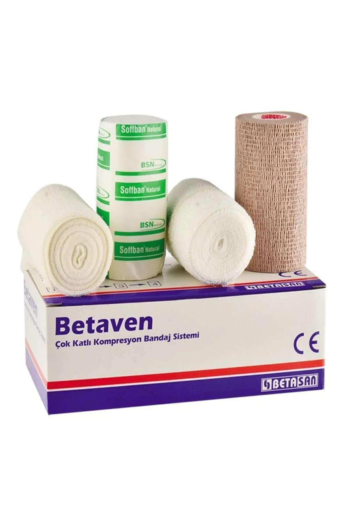 BETAVEN 4 LÜ ÇOK KATLI KOMPRESYON BANDAJ SİSTEMİ DÖRTLÜ BANDAJ